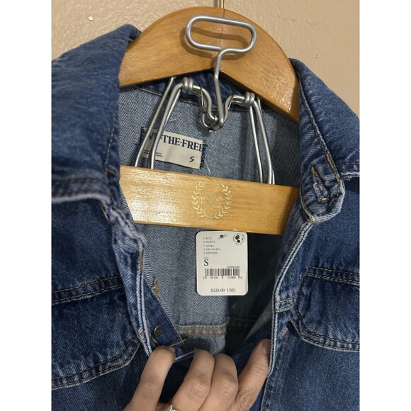 We the Free People Women's Marla Denim Jumpsuit Short Sleeve Size S New Utility - Picture 7 of 12